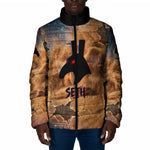 Seth Serpent Padded Jacket Sandstorm Egyptian Chaos God in Ancient Desert Tones