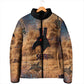 Seth Serpent Padded Jacket Sandstorm Egyptian Chaos God in Ancient Desert Tones