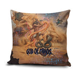 Seth Serpent Pillow Cover Sandstorm Egyptian Chaos God in Ancient Desert Tones