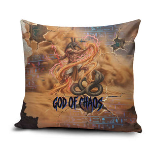Seth Serpent Pillow Cover Sandstorm Egyptian Chaos God in Ancient Desert Tones