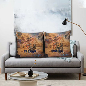 Seth Serpent Pillow Cover Sandstorm Egyptian Chaos God in Ancient Desert Tones