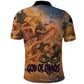 Seth Serpent Polo Shirt Sandstorm Egyptian Chaos God in Ancient Desert Tones