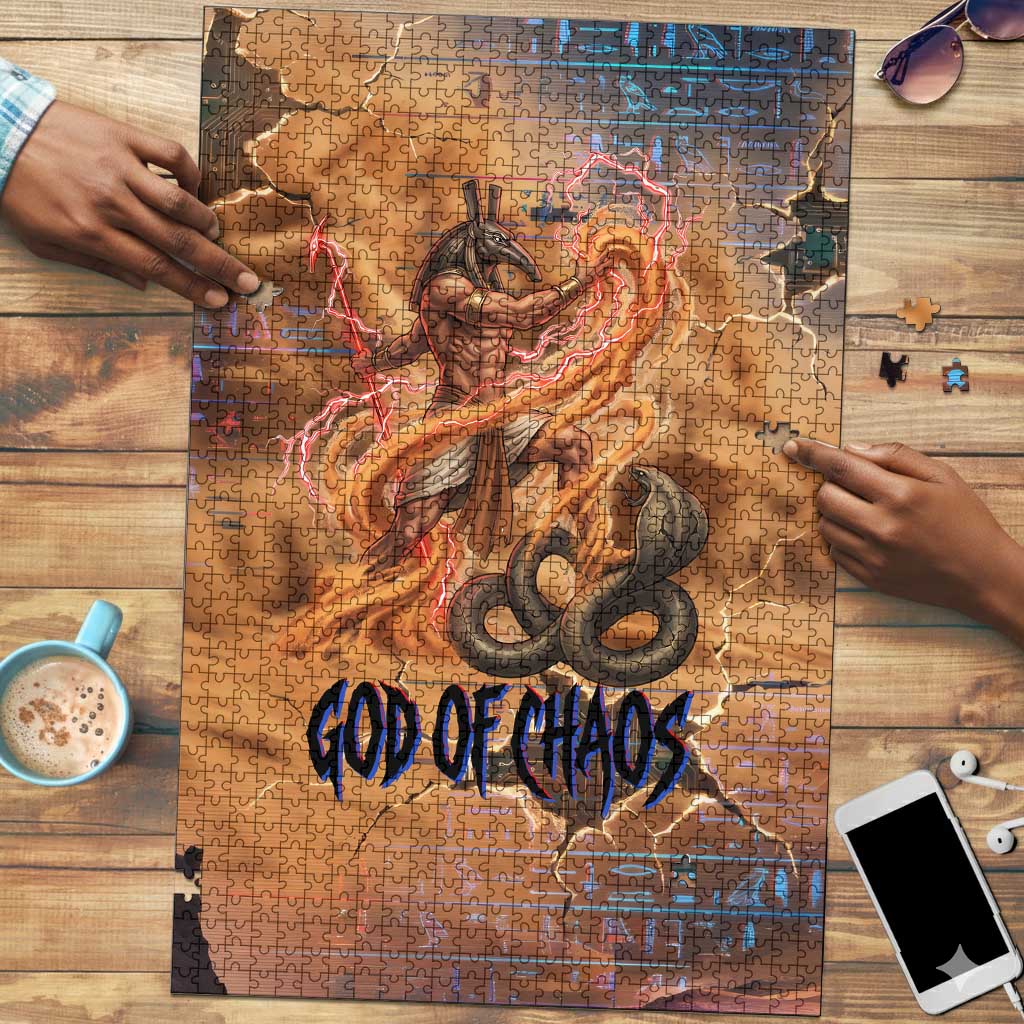 Seth Serpent Puzzle Sandstorm Egyptian Chaos God in Ancient Desert Tones
