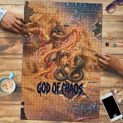 Seth Serpent Puzzle Sandstorm Egyptian Chaos God in Ancient Desert Tones