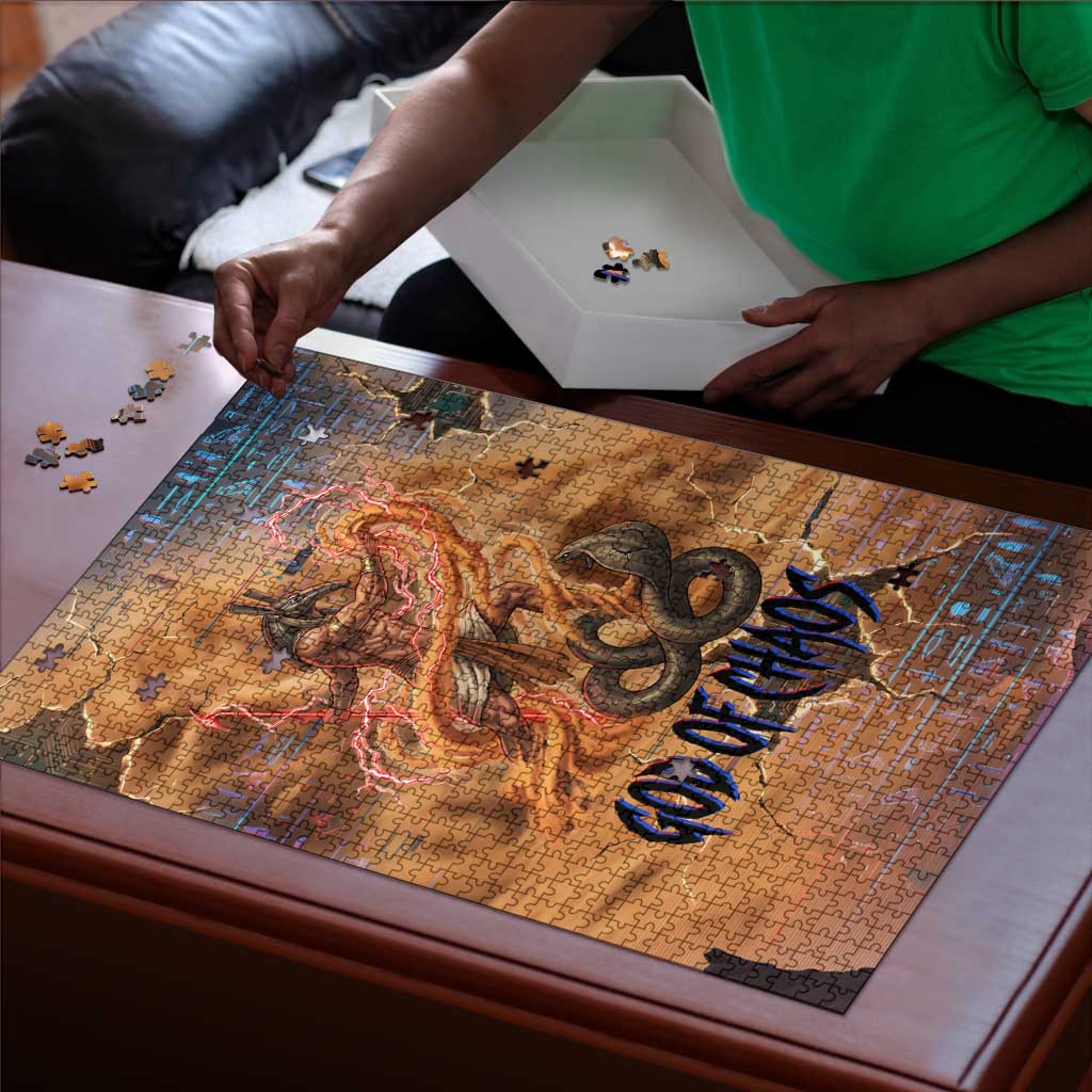 Seth Serpent Puzzle Sandstorm Egyptian Chaos God in Ancient Desert Tones