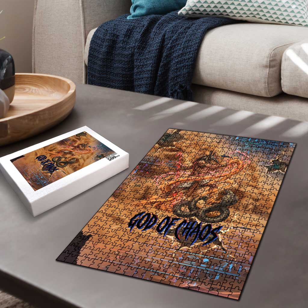 Seth Serpent Puzzle Sandstorm Egyptian Chaos God in Ancient Desert Tones