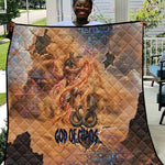 Seth Serpent Quilt Sandstorm Egyptian Chaos God in Ancient Desert Tones