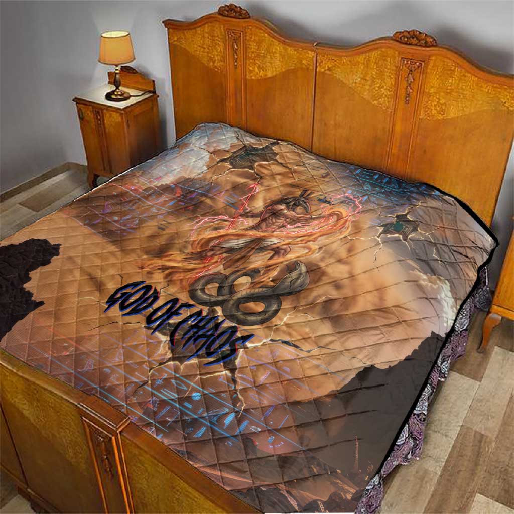 Seth Serpent Quilt Sandstorm Egyptian Chaos God in Ancient Desert Tones