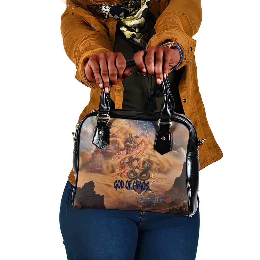 Seth Serpent Shoulder Handbag Sandstorm Egyptian Chaos God in Ancient Desert Tones