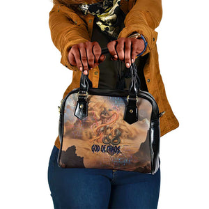 Seth Serpent Shoulder Handbag Sandstorm Egyptian Chaos God in Ancient Desert Tones