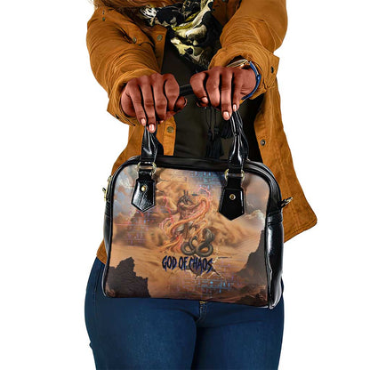 Seth Serpent Shoulder Handbag Sandstorm Egyptian Chaos God in Ancient Desert Tones