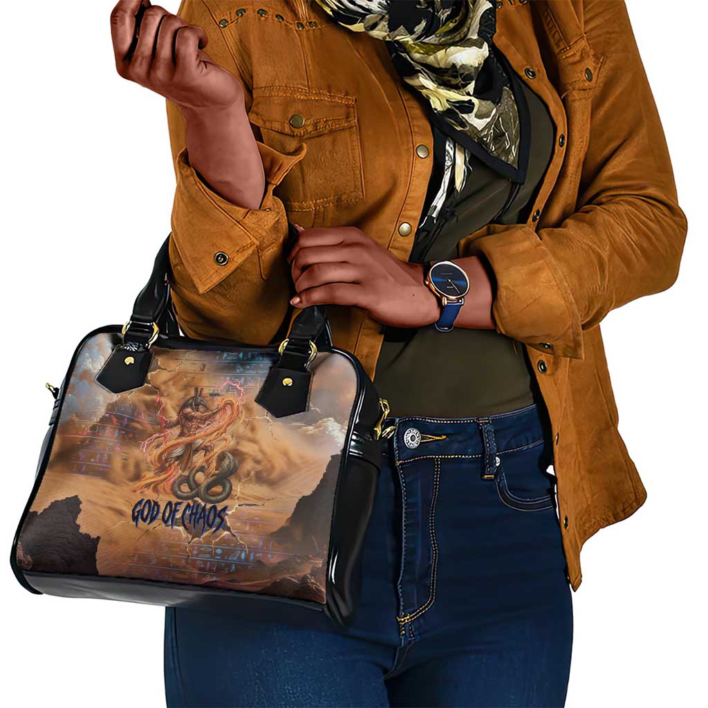 Seth Serpent Shoulder Handbag Sandstorm Egyptian Chaos God in Ancient Desert Tones
