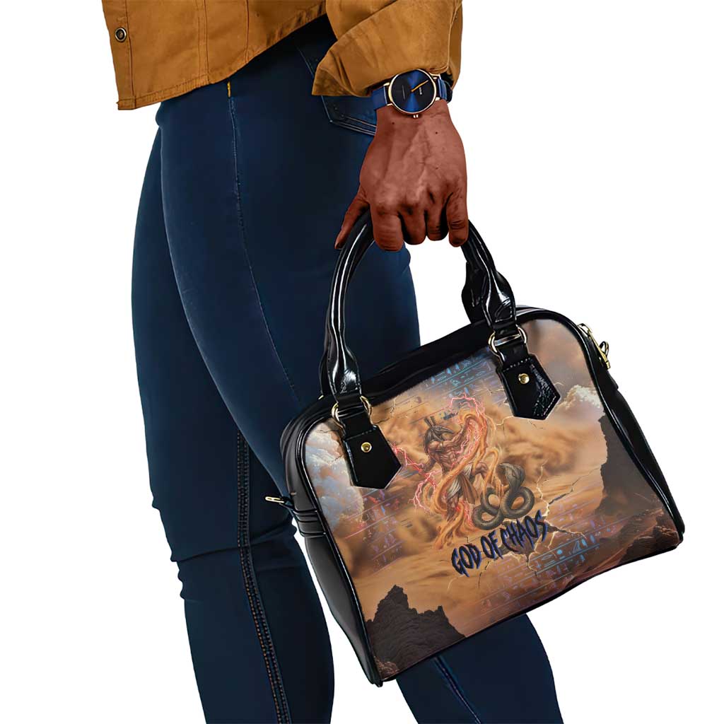 Seth Serpent Shoulder Handbag Sandstorm Egyptian Chaos God in Ancient Desert Tones