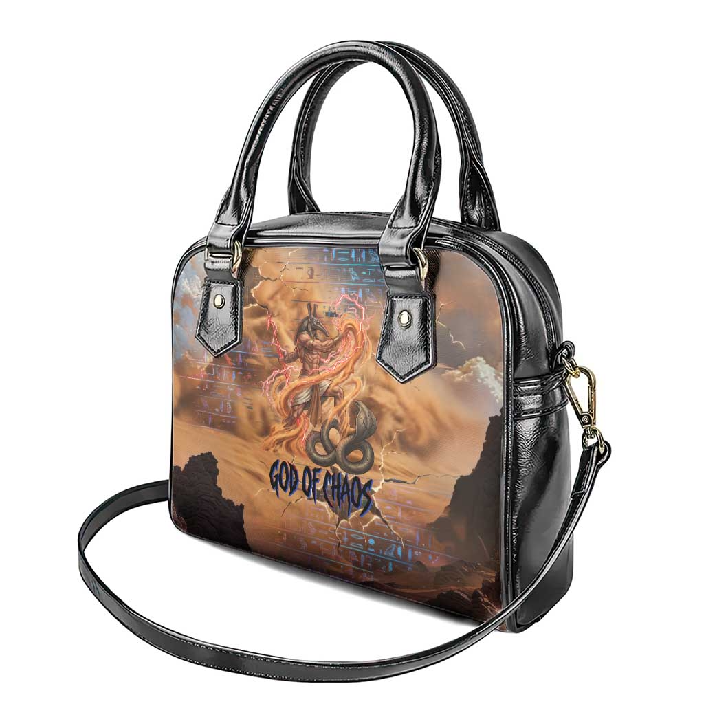 Seth Serpent Shoulder Handbag Sandstorm Egyptian Chaos God in Ancient Desert Tones