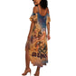 Seth Serpent Summer Maxi Dress Sandstorm Egyptian Chaos God in Ancient Desert Tones