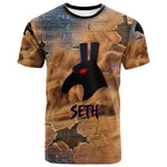 Seth Serpent T shirt Sandstorm Egyptian Chaos God in Ancient Desert Tones