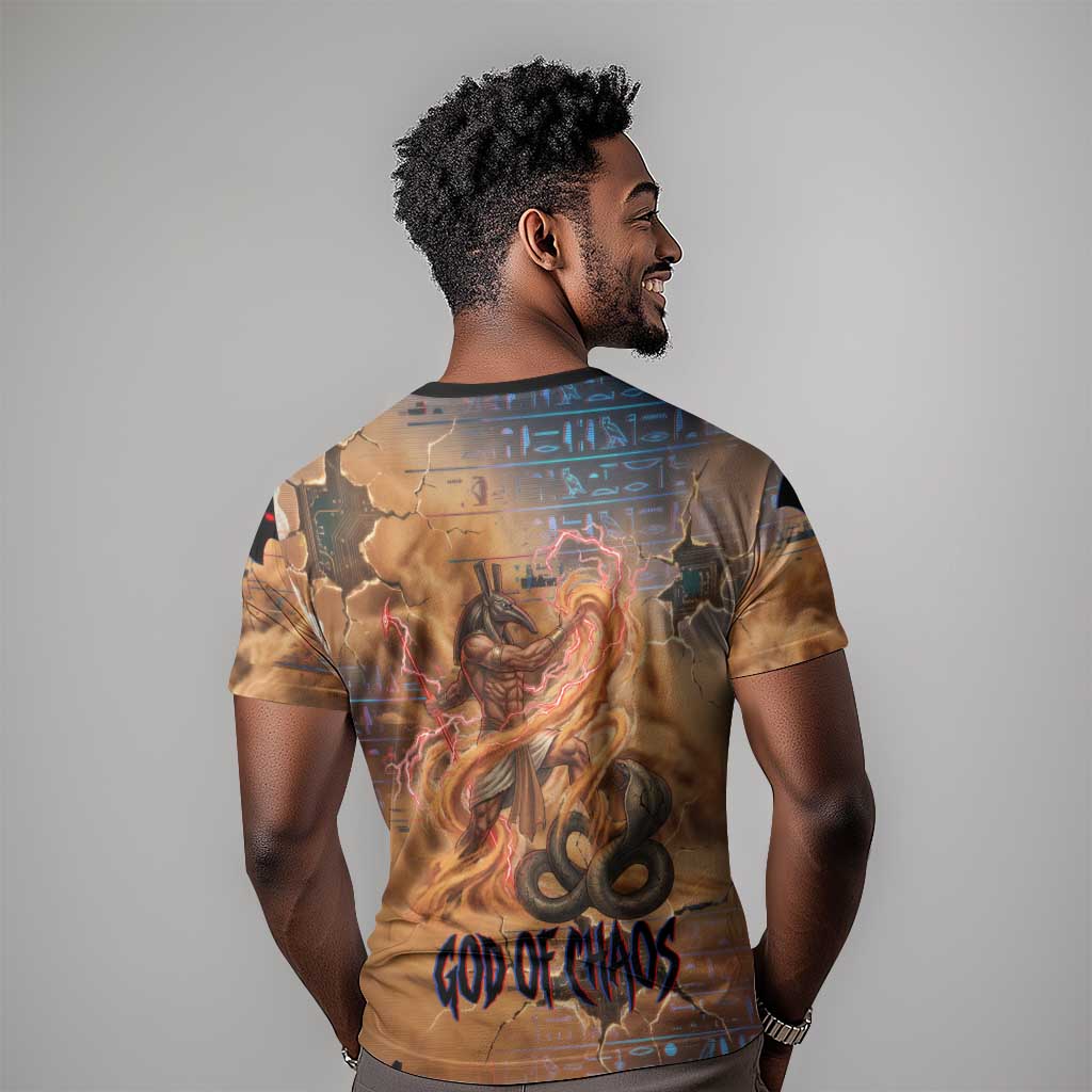 Seth Serpent T shirt Sandstorm Egyptian Chaos God in Ancient Desert Tones