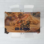 Seth Serpent Tablecloth Sandstorm Egyptian Chaos God in Ancient Desert Tones