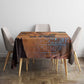 Seth Serpent Tablecloth Sandstorm Egyptian Chaos God in Ancient Desert Tones