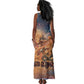 Seth Serpent Tank Maxi Dress Sandstorm Egyptian Chaos God in Ancient Desert Tones
