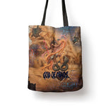Seth Serpent Tote Bag Sandstorm Egyptian Chaos God in Ancient Desert Tones