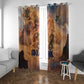 Seth Serpent Window Curtain Sandstorm Egyptian Chaos God in Ancient Desert Tones