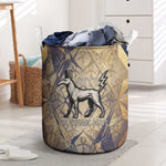 Suty Laundry Basket with Typhonic Beast Staff Ancient Egypt Symbolism