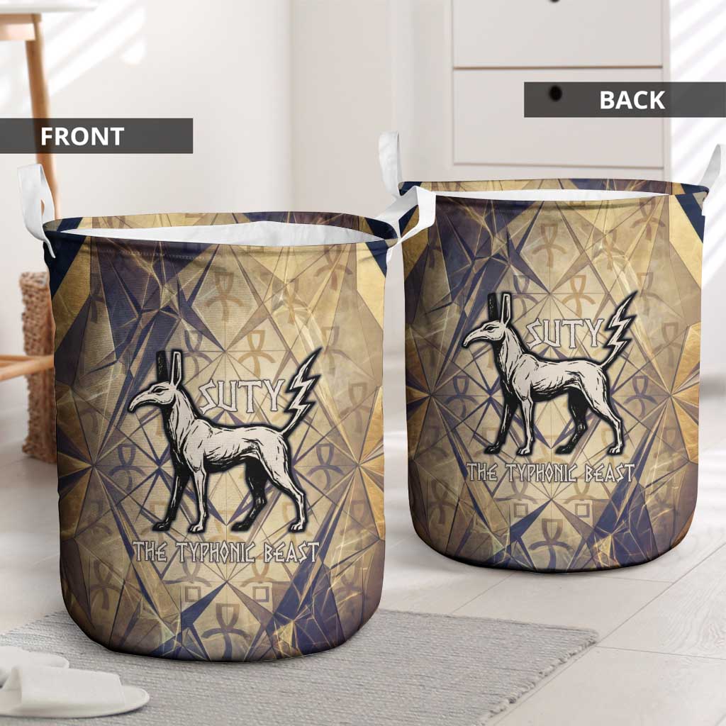 Suty Laundry Basket with Typhonic Beast Staff Ancient Egypt Symbolism