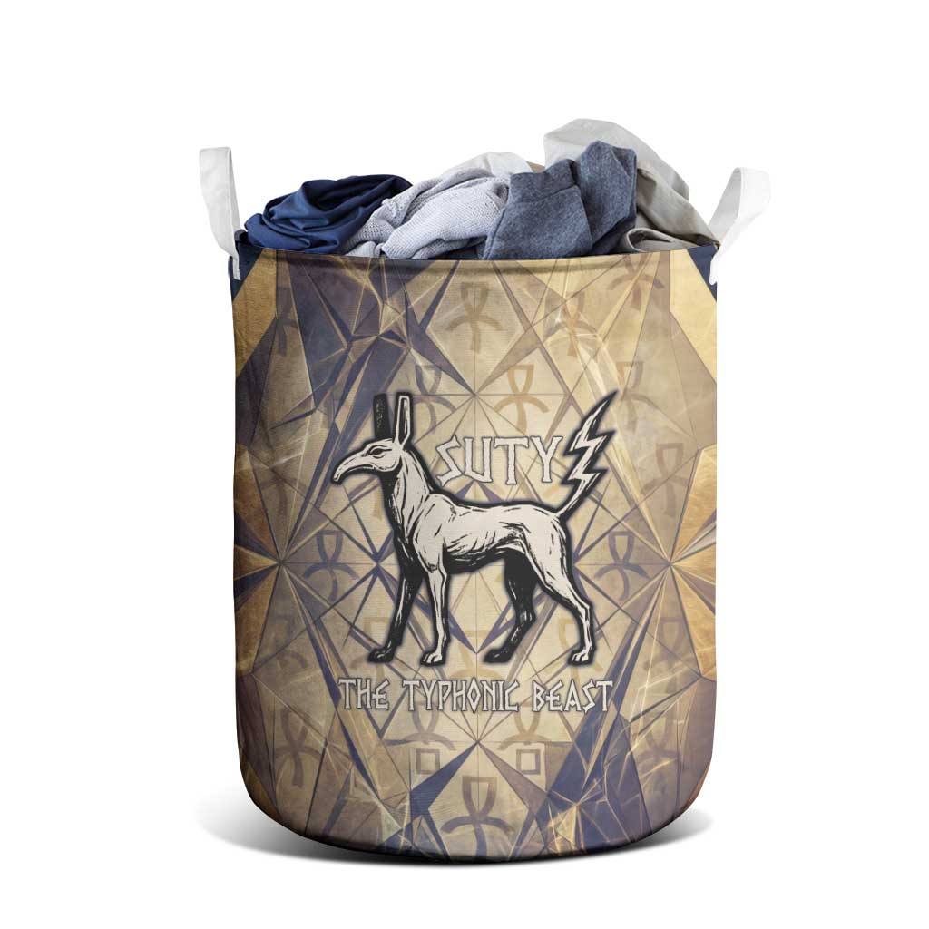 Suty Laundry Basket with Typhonic Beast Staff Ancient Egypt Symbolism