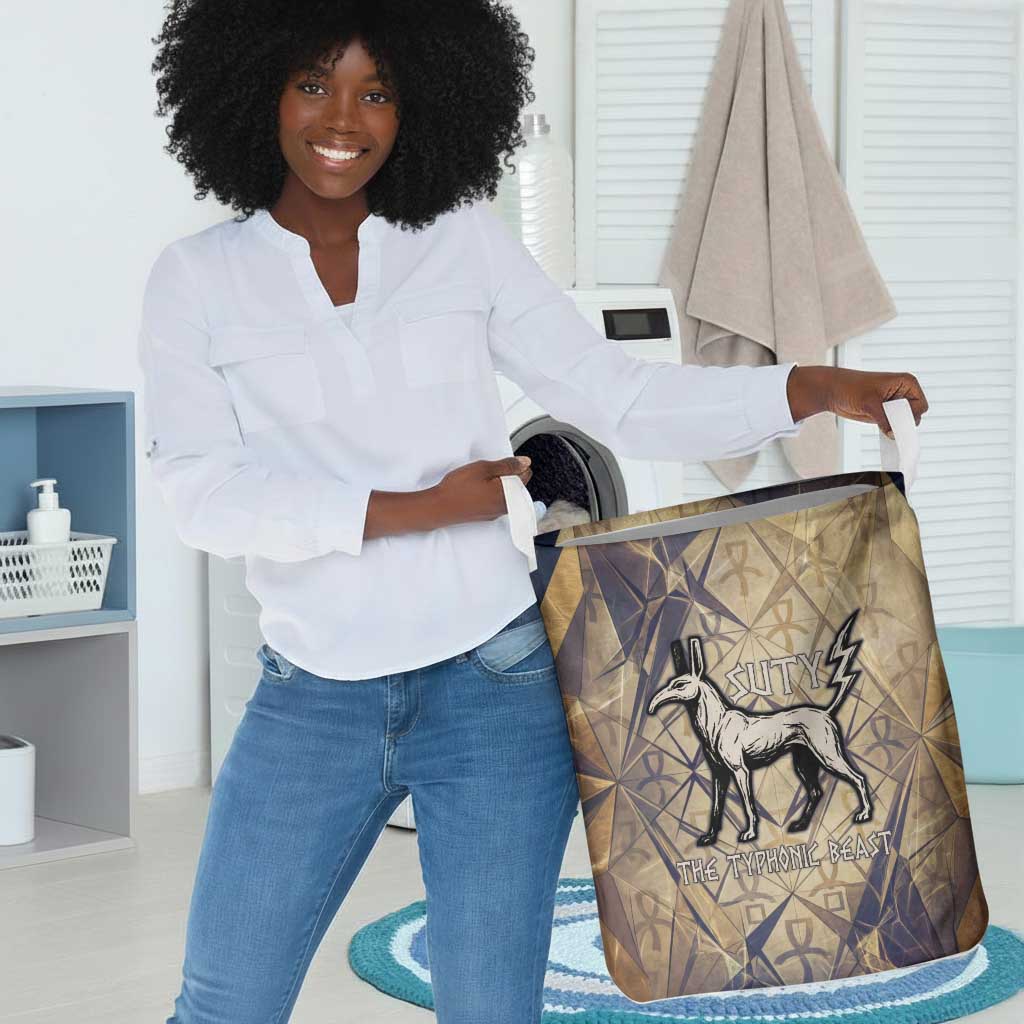 Suty Laundry Basket with Typhonic Beast Staff Ancient Egypt Symbolism