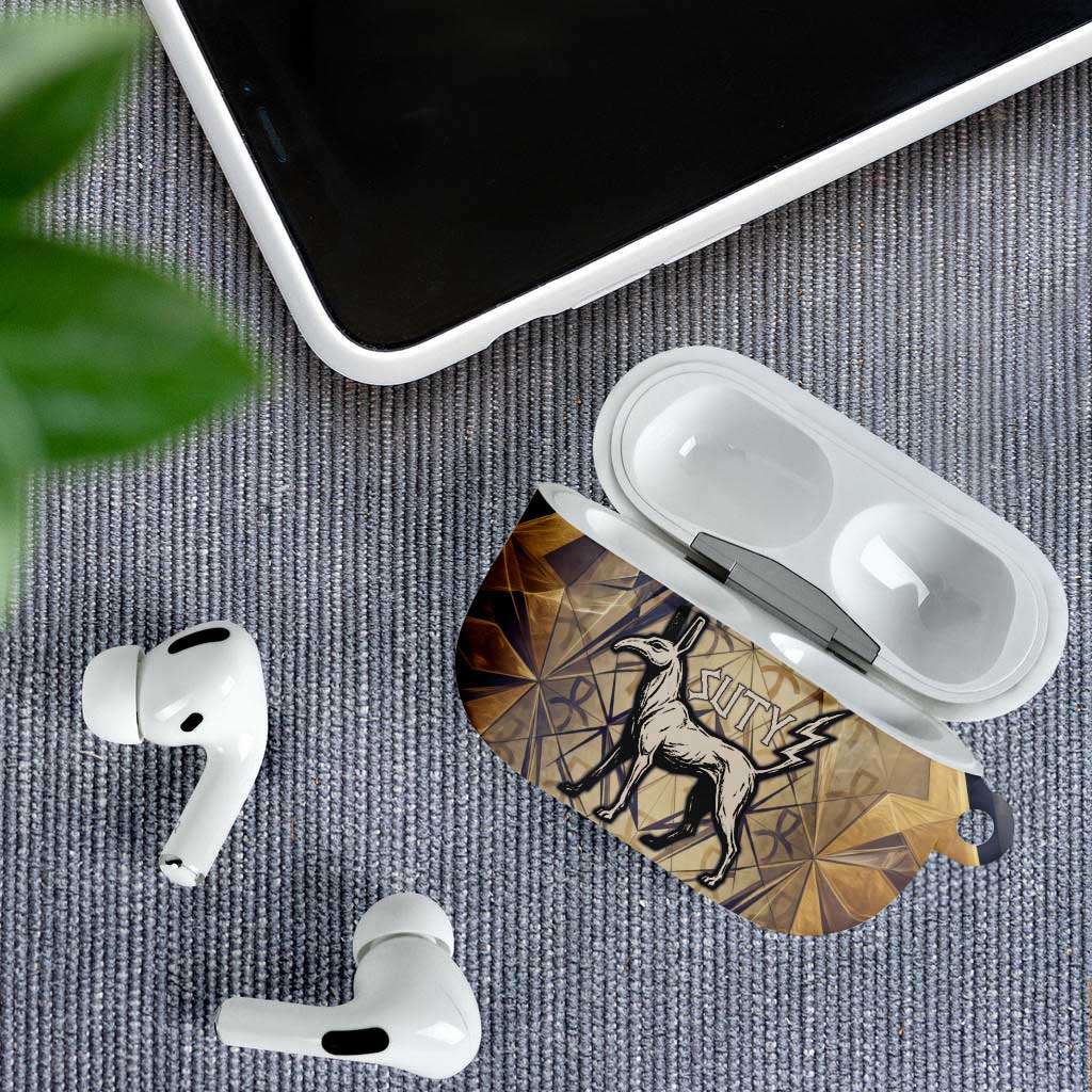 Suty AirPods Case with Typhonic Beast Staff Ancient Egypt Symbolism