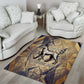 Suty Area Rug with Typhonic Beast Staff Ancient Egypt Symbolism