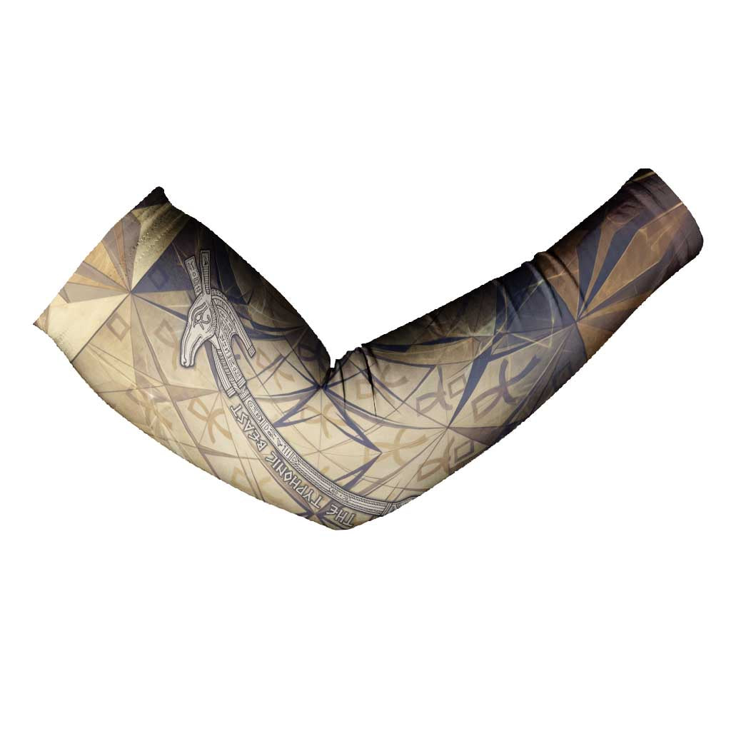 Suty Arm Sleeves with Typhonic Beast Staff Ancient Egypt Symbolism