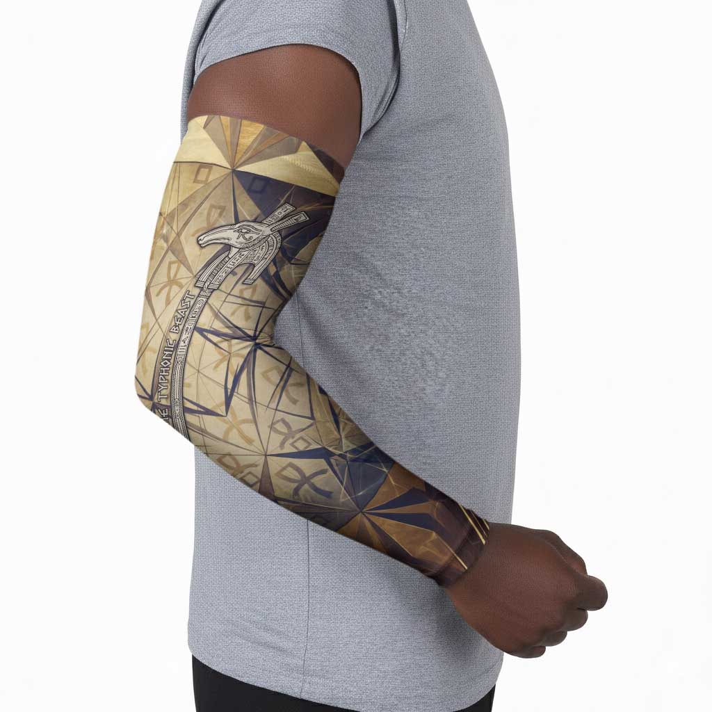 Suty Arm Sleeves with Typhonic Beast Staff Ancient Egypt Symbolism
