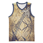 Suty Basketball Jersey with Typhonic Beast Staff Ancient Egypt Symbolism