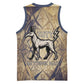 Suty Basketball Jersey with Typhonic Beast Staff Ancient Egypt Symbolism