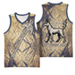 Suty Basketball Jersey with Typhonic Beast Staff Ancient Egypt Symbolism