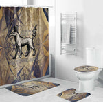 Suty Bathroom Set with Typhonic Beast Staff Ancient Egypt Symbolism