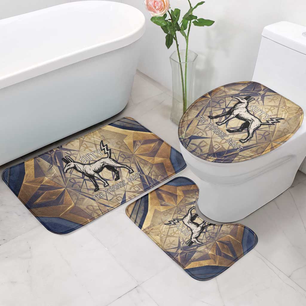 Suty Bathroom Set with Typhonic Beast Staff Ancient Egypt Symbolism