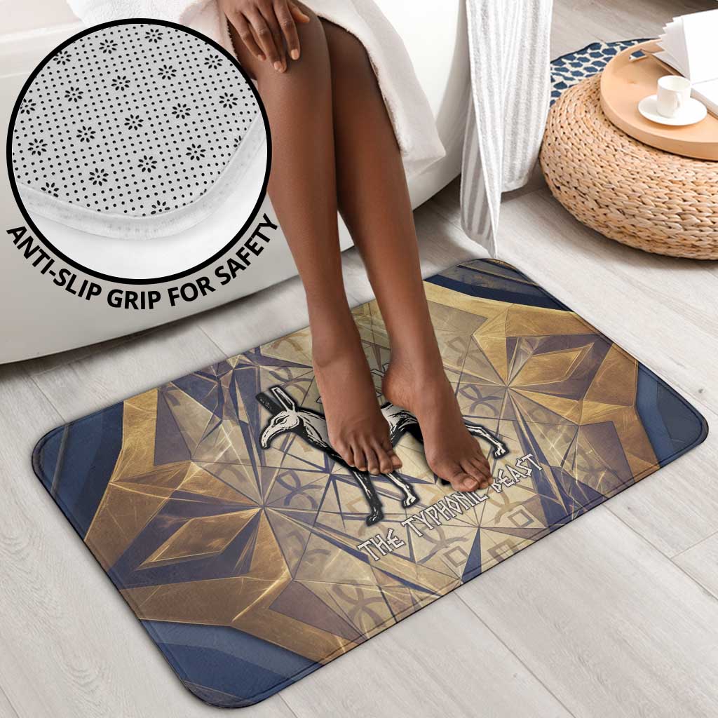 Suty Bathroom Set with Typhonic Beast Staff Ancient Egypt Symbolism