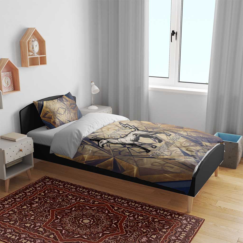 Suty Bedding Set with Typhonic Beast Staff Ancient Egypt Symbolism