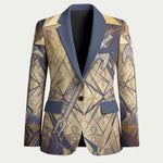 Suty Blazer with Typhonic Beast Staff Ancient Egypt Symbolism
