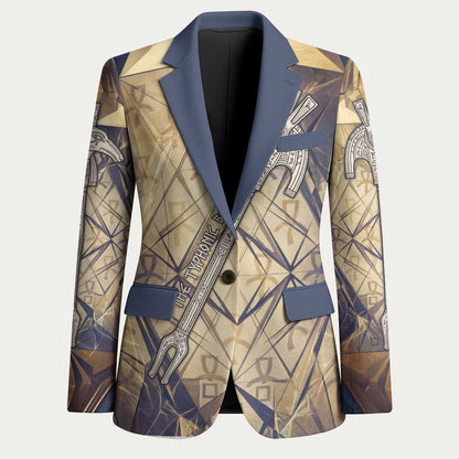 Suty Blazer with Typhonic Beast Staff Ancient Egypt Symbolism