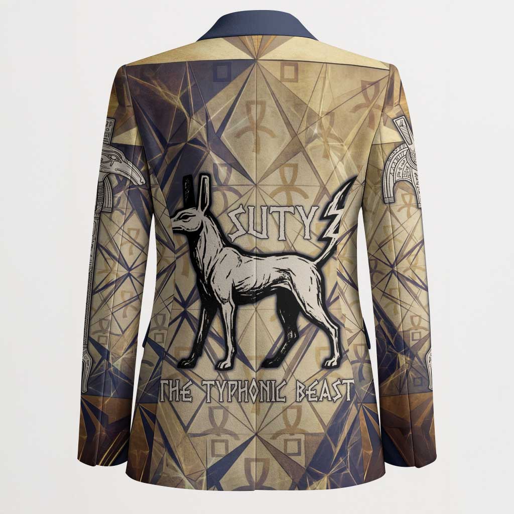 Suty Blazer with Typhonic Beast Staff Ancient Egypt Symbolism