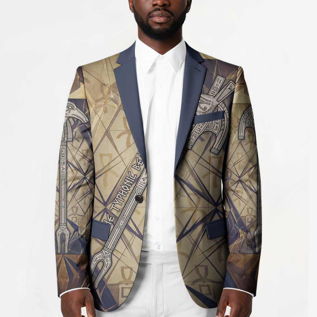 Suty Blazer with Typhonic Beast Staff Ancient Egypt Symbolism