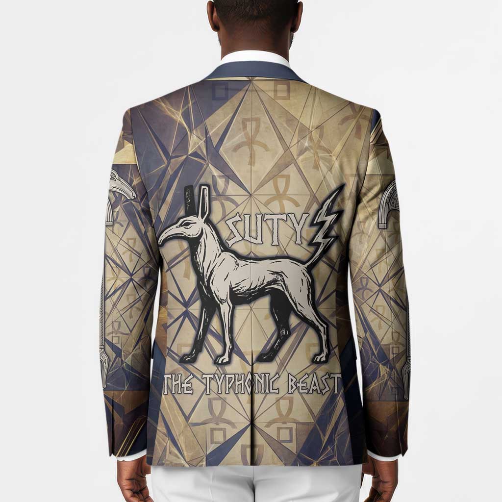 Suty Blazer with Typhonic Beast Staff Ancient Egypt Symbolism