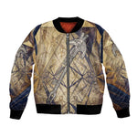 Suty Bomber Jacket with Typhonic Beast Staff Ancient Egypt Symbolism