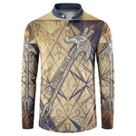 Suty Button Sweatshirt with Typhonic Beast Staff Ancient Egypt Symbolism
