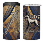 Suty 4 in 1 Can Cooler Tumbler with Typhonic Beast Staff Ancient Egypt Symbolism