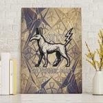 Suty Canvas Wall Art with Typhonic Beast Staff Ancient Egypt Symbolism